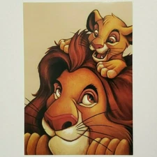 Simba Mufasa Stamped Postcard Lion King Art of Disney 2003 Friendship