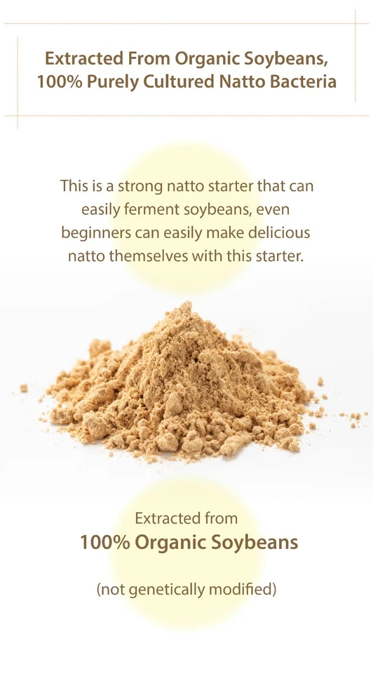 Kawashimaya Natto Starter Spores Powder 3g 100% Organic Soybean Extract Japan - Image 2 of 4
