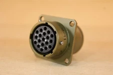 MS3120E14-19S Mil Spec Circular Connector Bulkhead, 19 Pos. 