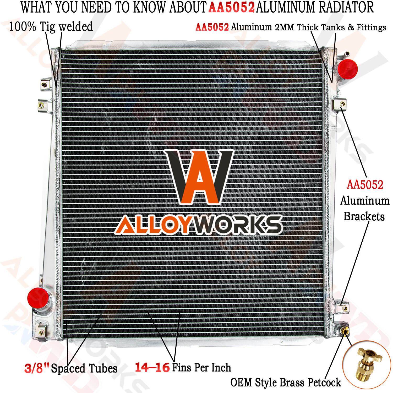 2 Row Aluminum Radiator for 2002-05 Ford Explorer Mercury Mountaineer 4.0L 4.6L V6 V8