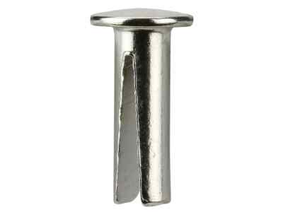 Bifurcated Rivets Split Leg Nickel Plated 3/8
