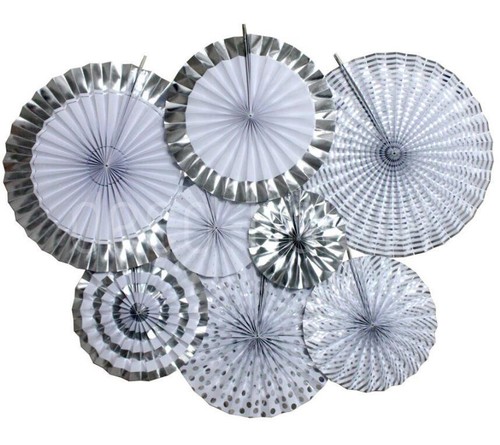 Paper Fan SET Wedding Birthday Party Home Baby Shower Retro Photo Prop Decor - Picture 62 of 94
