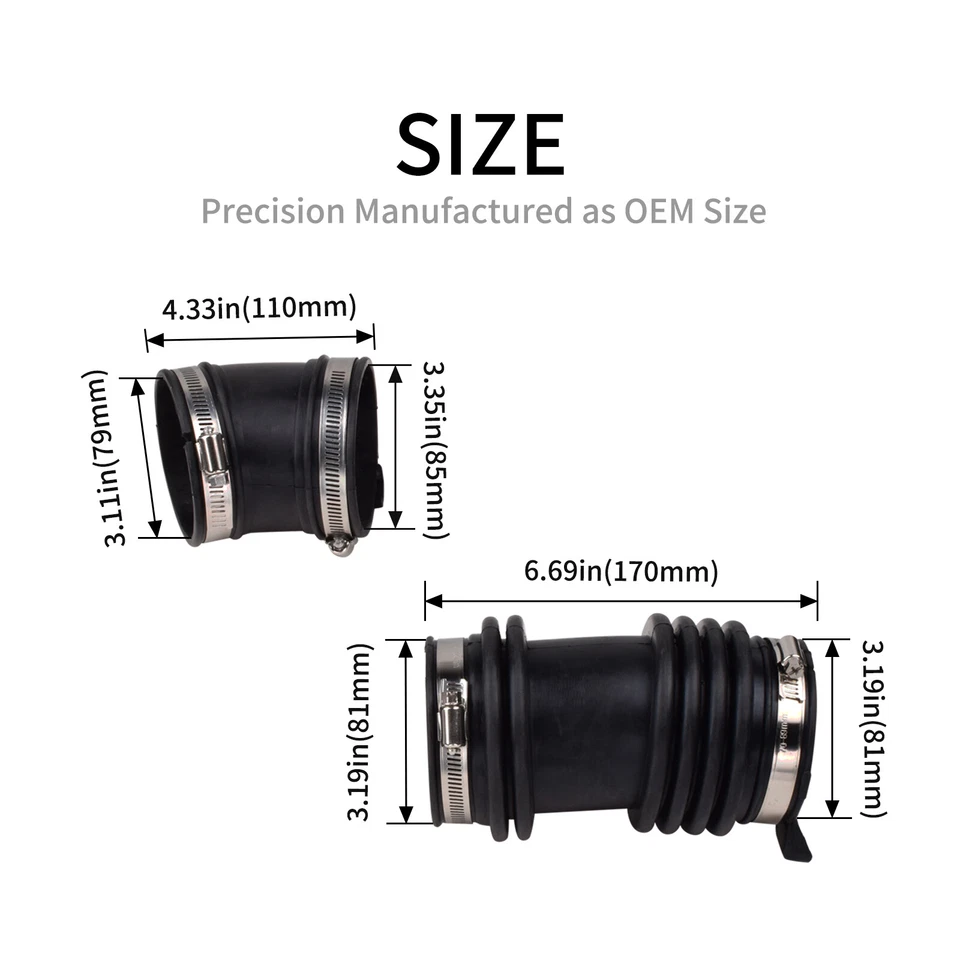 Air Clean Intake Tube Hose w/ Clamps for Infiniti FX35 2003-2008 3.5L 16576CG000 Foto 3 de 4