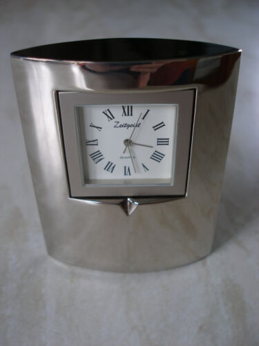 HEAVY MANTLE TABLE BEDSIDE CLOCK BY ZEITGEIST BRAND NEW IN BOX + 1 ALARM CLOCK - Picture 2 of 9