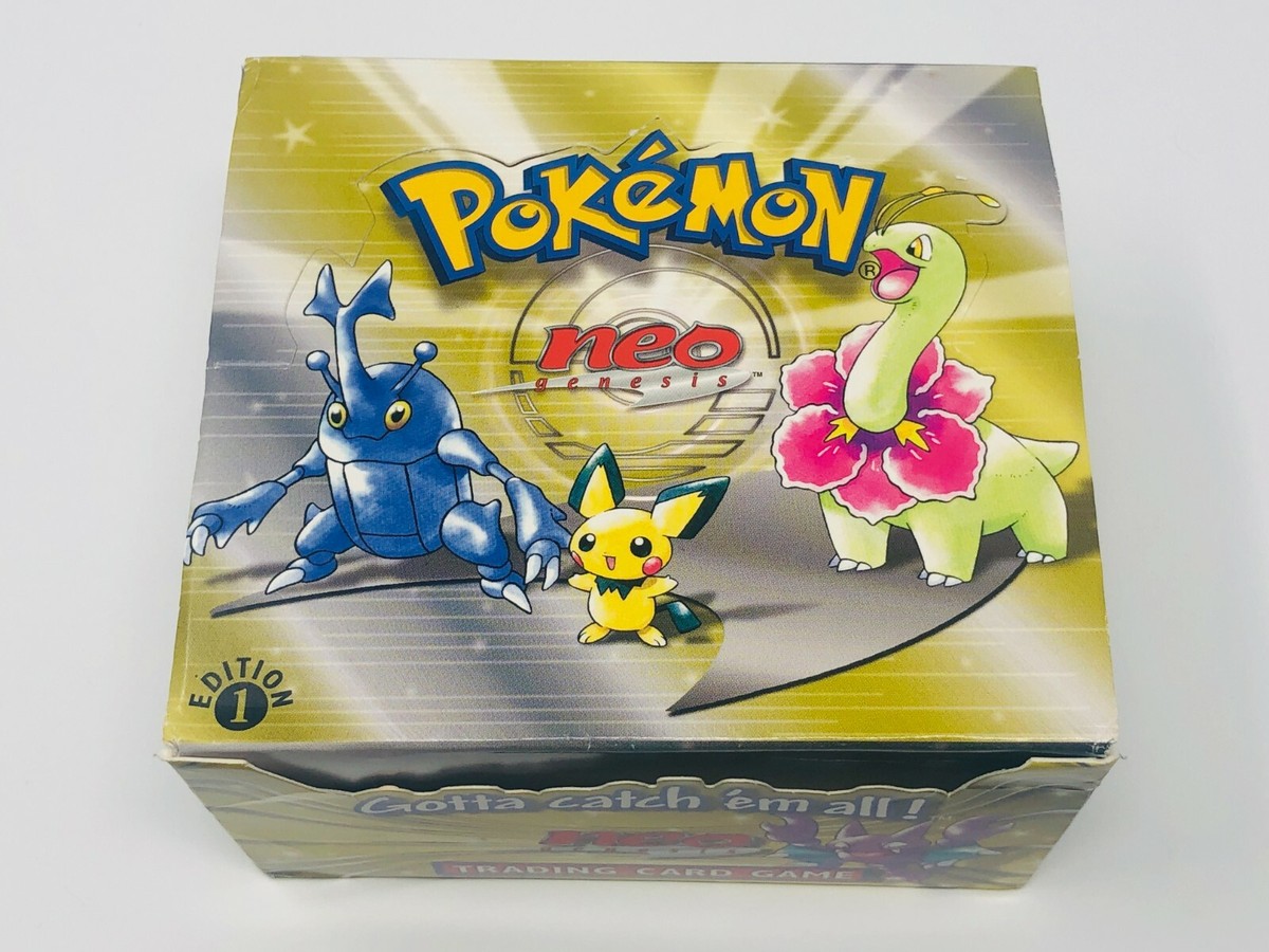 Empty Pokemon Booster Box 1st Edition Neo Genesis Set