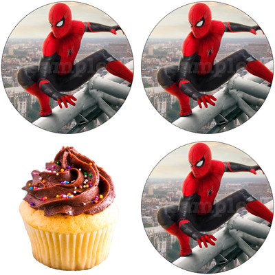 Spider-Man Far From Home Eßbar Tortendeko Tortenaufleger Party Deko Muffin Neu