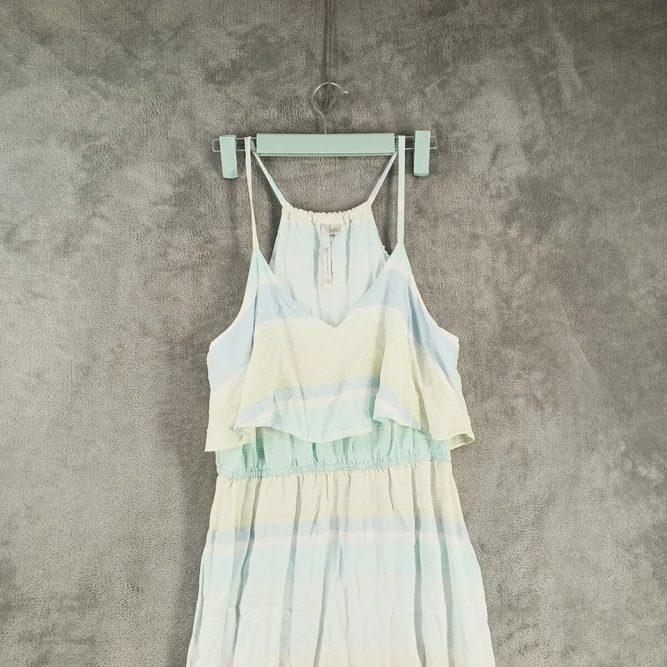 Maxi Vestido LAUREN CONRAD GRANDE (12-14) Sin Mangas Rayas Tejido Informal Rayón Foto 2 de 4