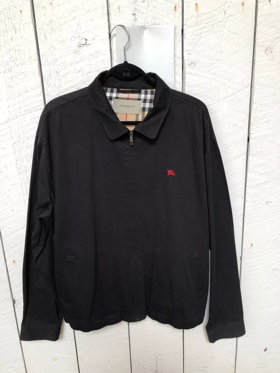 Burberry harrington jacket black sale