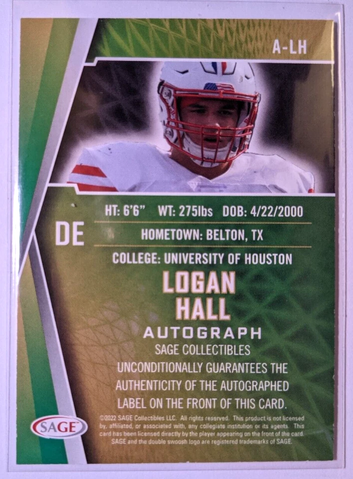 2022 SAGE HIGH SERIES BLACK AUTO LOGAN HALL - Image 2 of 2