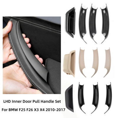 LHD 4PCS Interior Door Handle Panel Cover Trim For 2010-2017 BMW X3 F25 X4 F26 