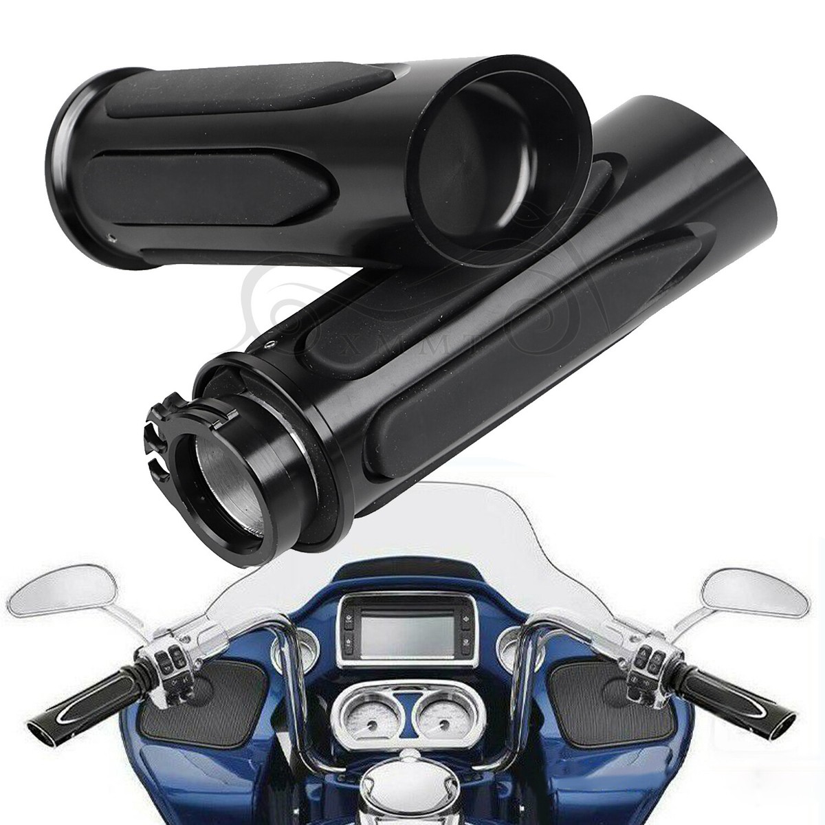 Benlari 1inch Handlebar Grips, Cable Throttle Hand Grips, Non-Slip Rubber Motorcycle Handgrips Fit for Harley Davidson Touring Dyna Softail Sportster 883 1200, Black Benlari 1inch Handlebar Grips, Cable Throttle Hand Grips, Non-Slip Rubber Motorcycle Handgrips Fit for Harley Davidson Touring Dyna Softail Sportster 883 1200, Black