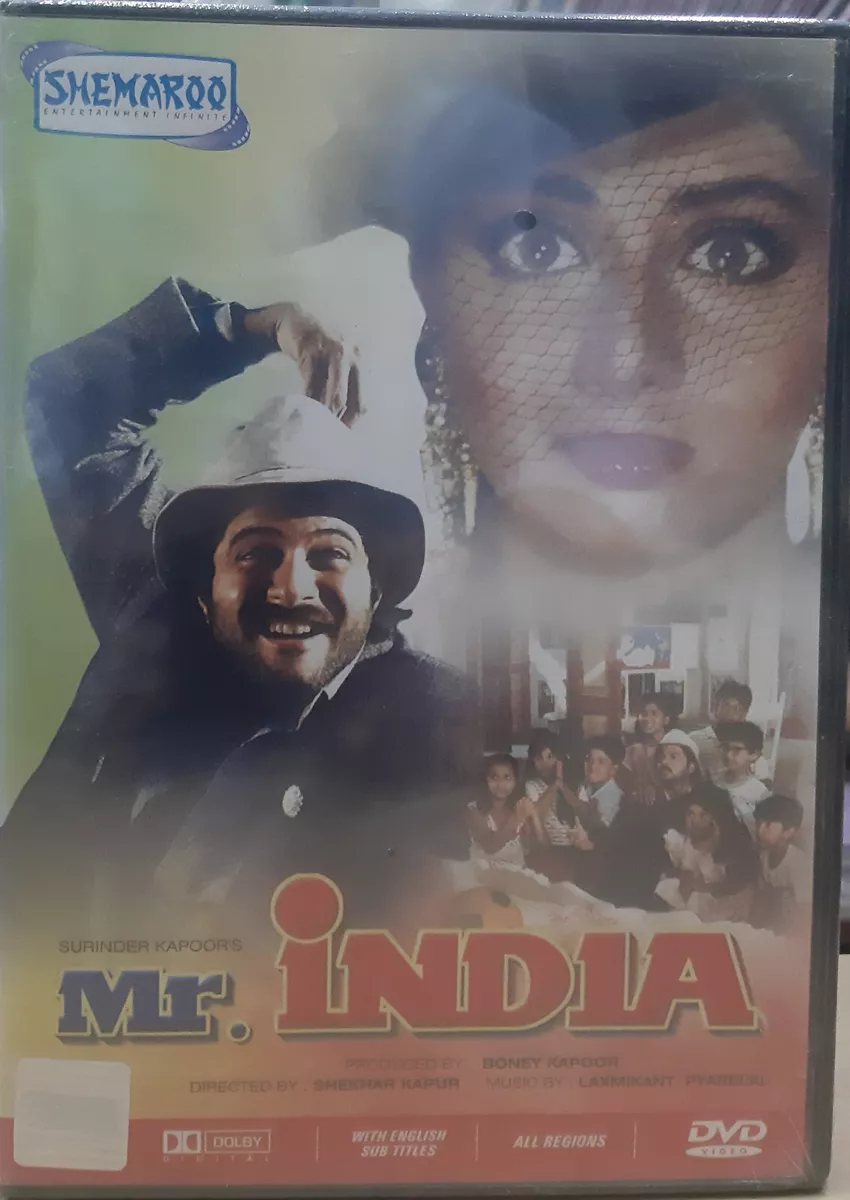 Mr. India Anil Kapoor Sridevi Bollywood Hindi Movie DVD Region Free