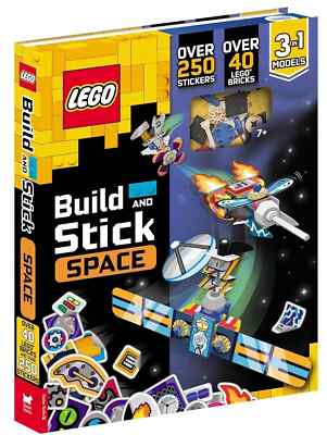 LEGO  Books: Build and Stick: Space (includes LEGO  Bricks, Book 250 Stickers)