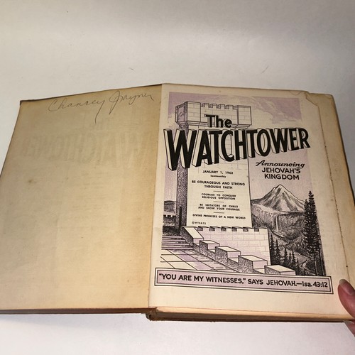 The Watchtower BOUND VOLUME 1962 Jehovah’s Witnesses JW Hardcover - Imagen 2 de 11