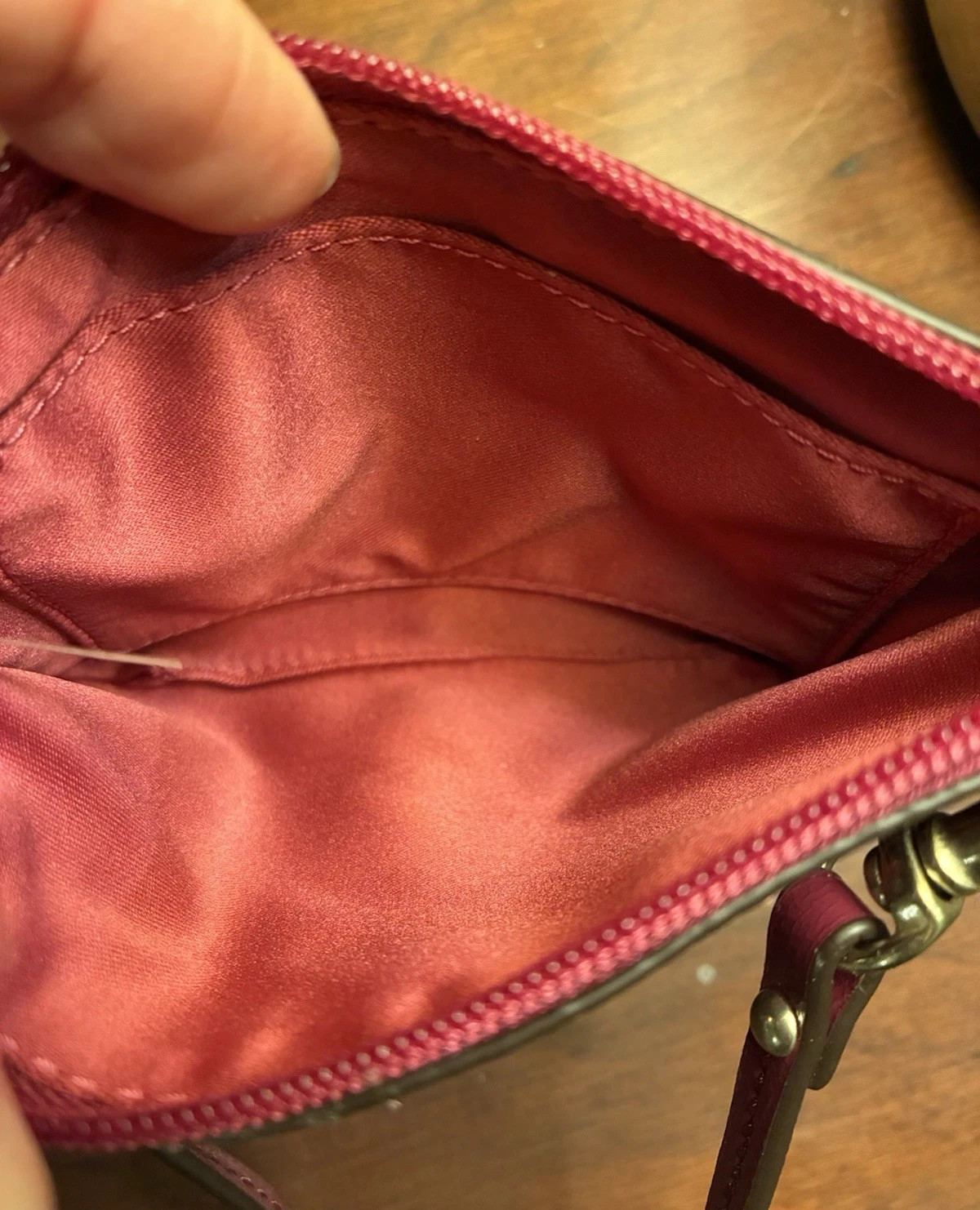 COACH Women's Python Leather Embossed Wristlet F5… - image 7