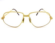 Cartier GP Maillon Vintage Eyeglasses Glasses Motif Gold Plated Frame Used