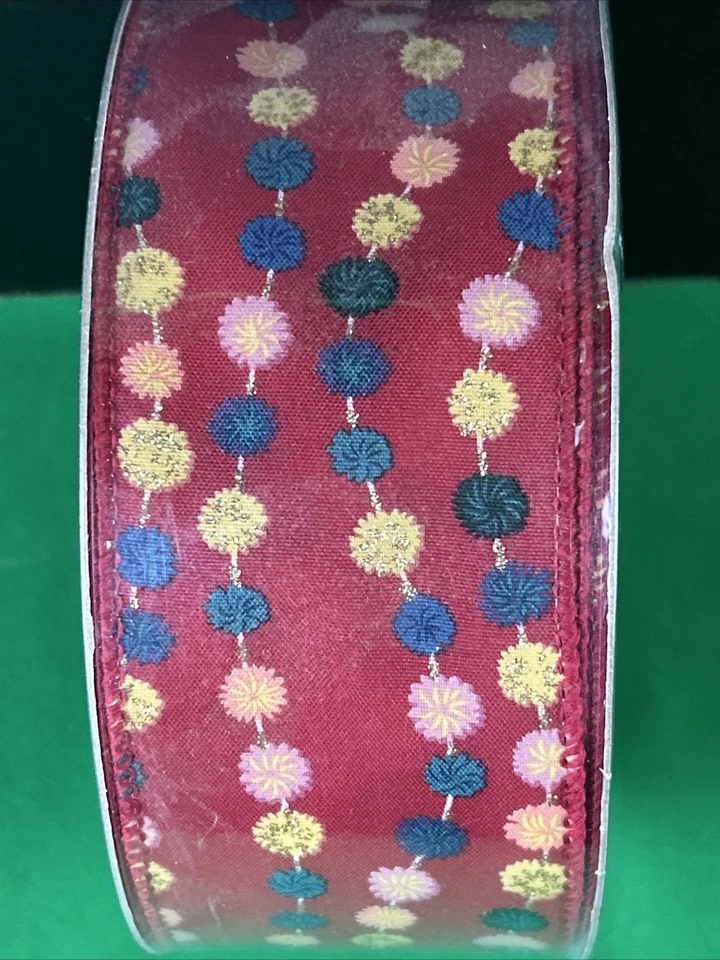 Member's Mark Premium Wired Edge Holiday Ribbon, 2.5" Wide x 50 Yards Garland - Image 3 of 3