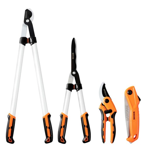 Hedge Clippers Pruning Shears 4 in 1 Set High Carbon Steel Folding Saw, Branc...