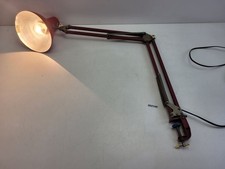 Schreibtischlampe Gelenklampe Lampe VEB Raumleuchten Zeulenroda DDR rot #262148