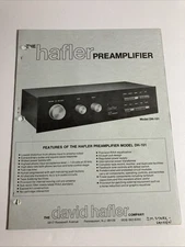 Hafler DH-110 Stereo Preamplifier Brochure 1977 Vintage