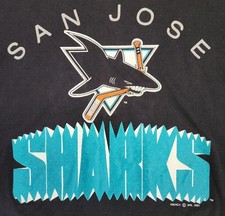 San Jose Shark NHL stanley cup short sleeve black retro shirt KV41361