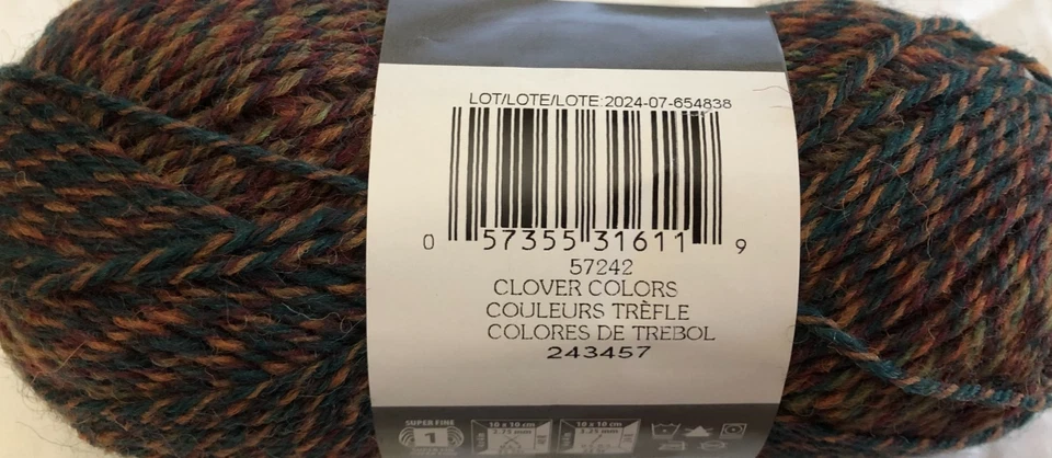 Моющаяся шерстяная/нейлоновая пряжа Patons Kroy Socks FX — МНОГО ЦВЕТОВ - Изображение 2 из 4