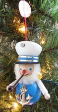 Steinbach SEA CAPTAIN Wood Christmas Ornament w/ Tag Handmade from Germany