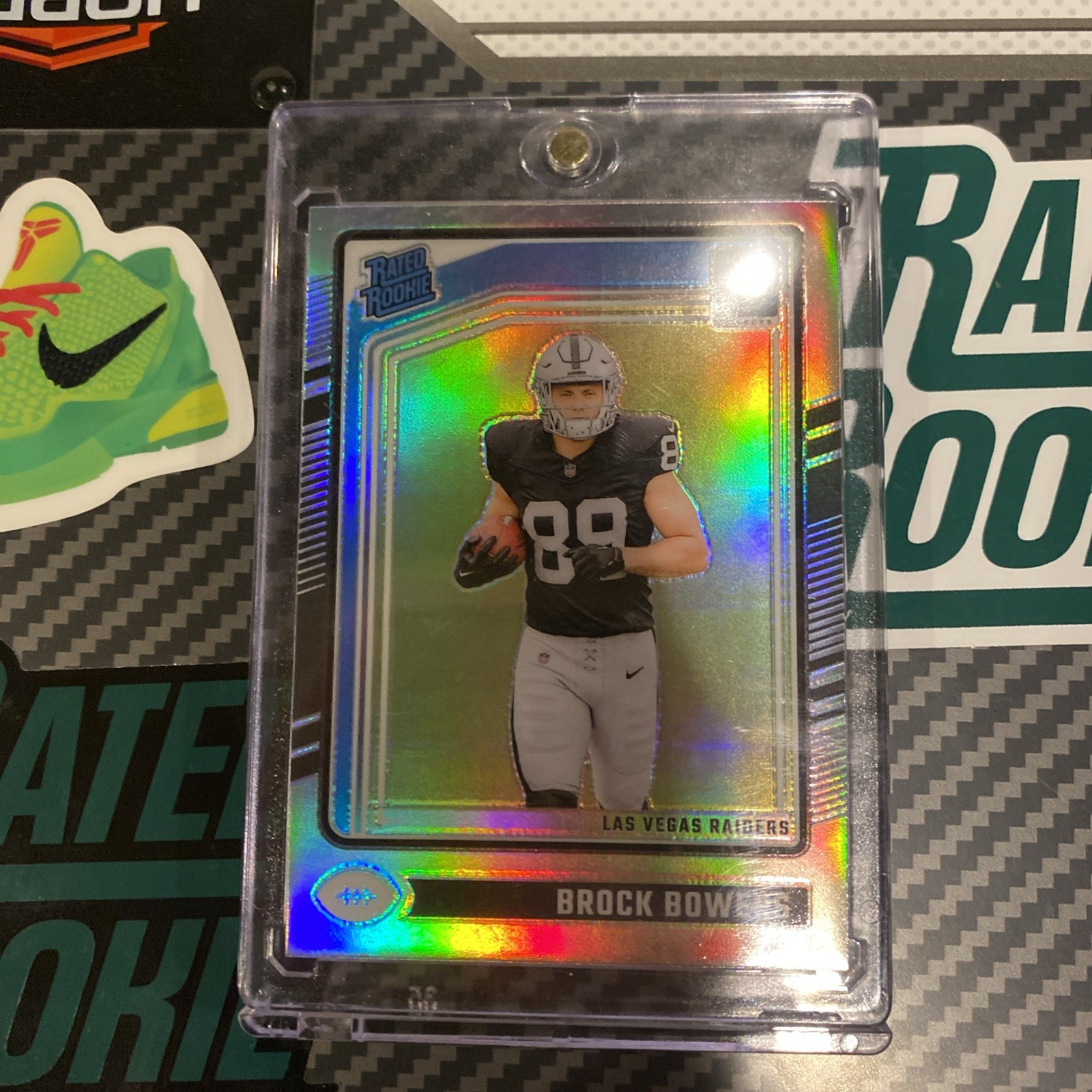 2024 Panini Donruss Optic - Rated Rookie Brock Bowers #215 Holo Prizm (RC)