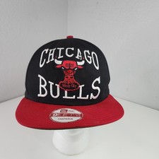 New Era Chicago Bulls 9FIFTY Snapback Hat Red Black Hardwood Classics Cap