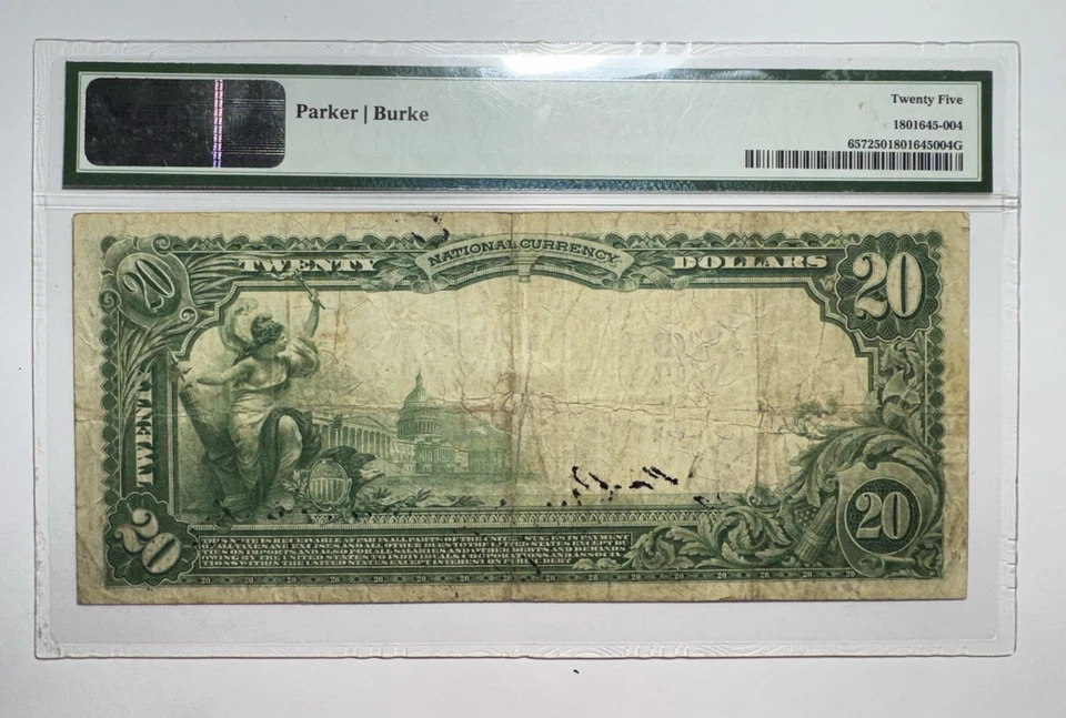 1902 $20 Diamond NB Of Pittsburgh, Pennsylvania PMG 25National Currency - Image 2 of 2