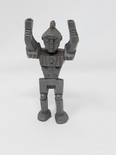Vintage Spaceman Archer Hard Plastic Figure Martian Robot Toy Silver