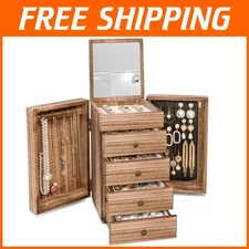 Elegant 5-Tier Jewelry Box for Rings, Earrings, Necklaces