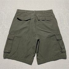Wrangler Mens Olive Green Cotton Cargo Shorts Size 34 Relaxed Fit 60DIWSA