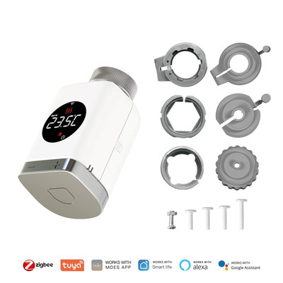 Tuya Smart Wifi/Zigbee Thermostatic Radiator Valve TRV Programmable App Remote T