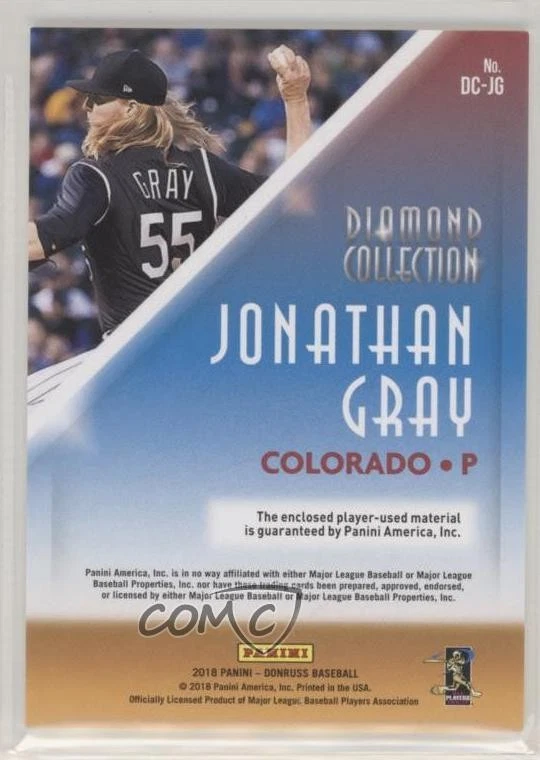 2018 Panini Donruss Diamond Collection Gold /99 Jon Gray Jonathan Gray #DC-JG - Image 2 of 2