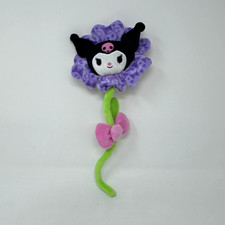 Helloy Kitty Friends Kuromi Purple Flower Plush Sanrio Stuffed Animal 12" READ