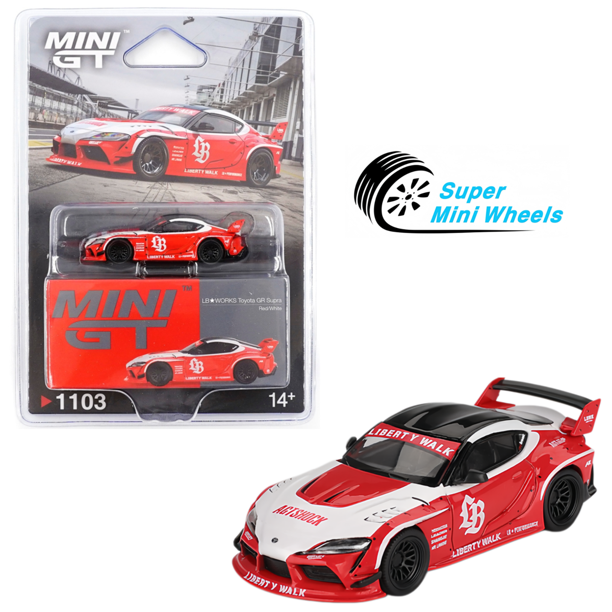 MINI GT LB★WORKS Toyota GT Supra Mini GT 1:64 LB WORKS Toyota GR Supra Red #1103 | eBay