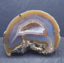 Blauer Achat, Geode, natürlich, deko, 12x9x7cm, #24