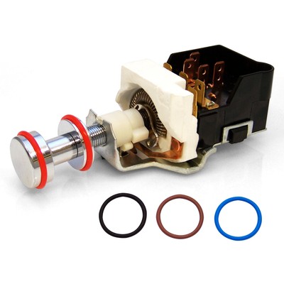 GM Headlight Switch /Retro Bezel 4 Color Bands Johnny Law Motors KICEC1E7