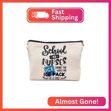 IWXYI School Nurse Gifts,School Nurse Makeup Bag Make up Bags Zipper Pouch Trave