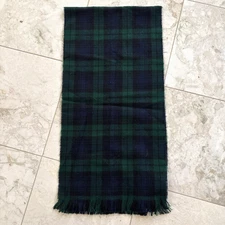 Pierre Cardin, Men’s Green Plaid Scarf, 13" x 51"