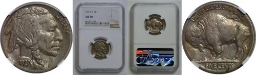 1927-S Buffalo Nickel   NGC AU-50