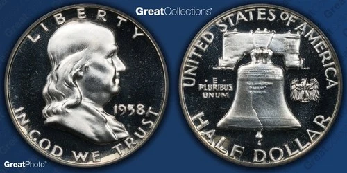1958 Franklin Half Dollar Proof PCGS PR67CAM PF 67 CAMEO Silver Old Holder Coin