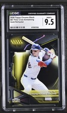 2026 Topps Chrome Black Pete Crow-Armstrong #87 Gold Mini-Diamond Refractor /50