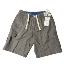 NWT Tommy Bahama Linen The Dream 9" Mens Cargo Shorts Size M Gray Thunder 110