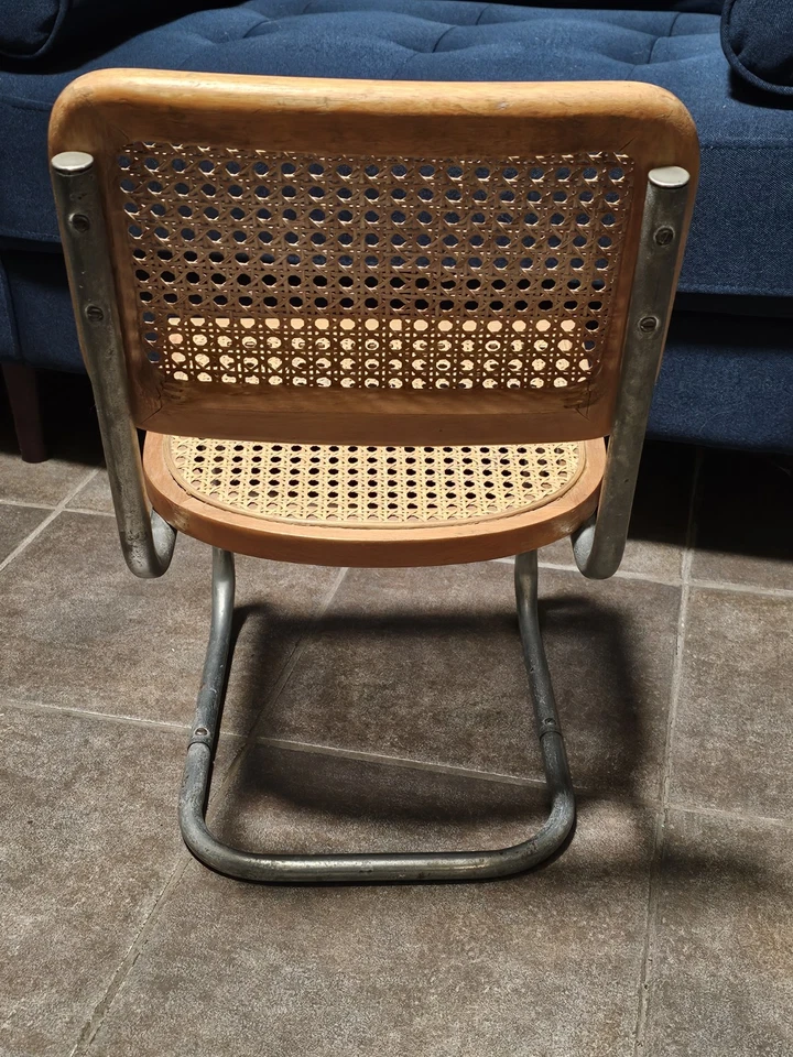 Silla cantilever estilo Cesca Breuer infantil vintage de mediados de siglo Foto 4 de 4