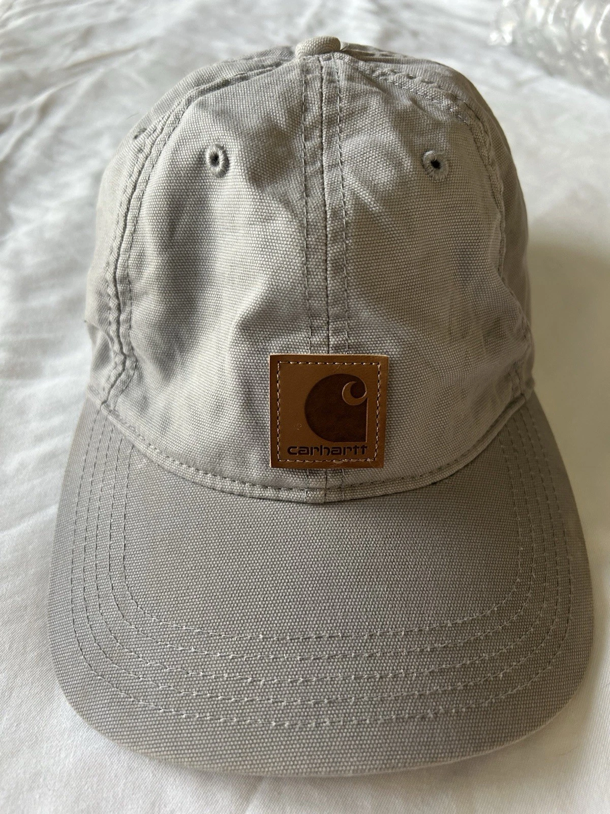 Carhartt Mens Baseball Hat Cap One Size Adjustable Gray 100% Cotton