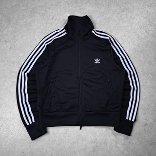Adidas Originals Firebird Jacke Trefoil schwarz/weiß Doppelzip Gr. M Vintage Y2K
