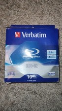 Verbatim BD-R 25GB Blu-ray Recordable Media Disc Spindle 10 Pack.New Damaged Box