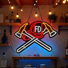 16x12 Firefighter Fire Department Led Neon Sign With Dimmer Usb Powered Light 16x12 Firefighter Fire Department Led Neon Sign With Dimmer Usb Powered Light